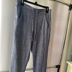 Blue Linen joggers